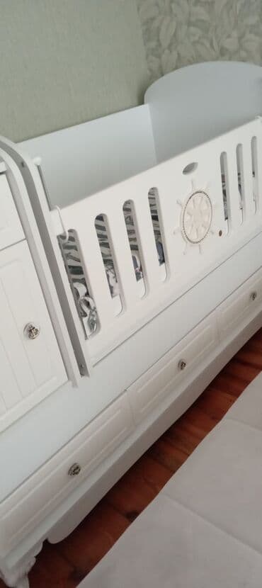 детские односпальные кроватки: Oğlan və qız üçün, İşlənmiş, Çarpayı, Matras ilə, Siyirməli — 2