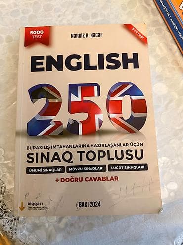 5555 test cavablari: Nərgiz R. Nəcəf müəllifliyində **“English 250”** buraxılış — 1