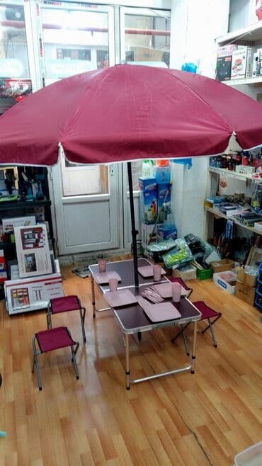 bağ üçün çətirlər: Piknik masası ✔Açilib yiğilan ✔çomadan şekilinde daşina bilen ✔4 — 1