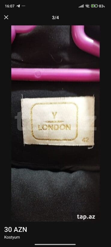 messi'nin forması: Qadın kostyumu – Y London, ölçü 42. - Rəng: qara, ağ rəngli zolaq — 4