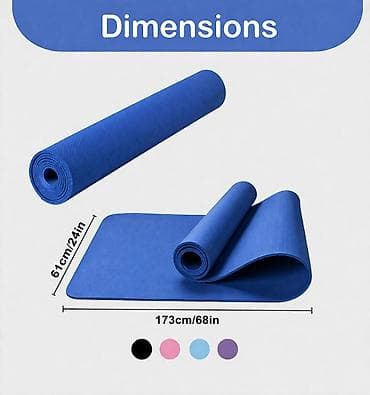 Yoga mati və çantasi - Material: yuxarı-aşağı hissəsi suyu itələyən — 2
