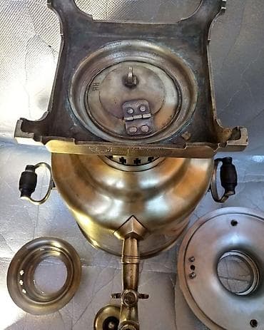 ucuz noutbuklar: Klassik mis samovar – kömür/odunla işləyən • Material: bürünc/mis — 10