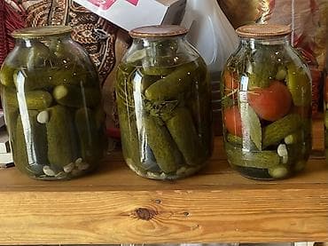 tesbeh sekilleri: Məhsul: Ev üsulu tutma turşular Təsvir: - 3 litrlik şüşə bankalarda — 4
