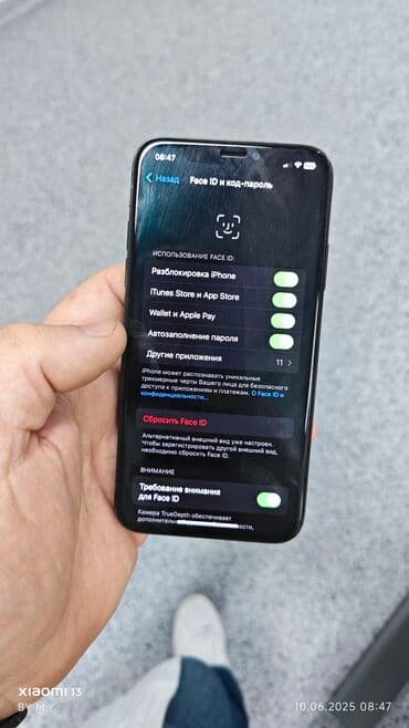 iphone x ikinci əl: IPhone X, Qara, Face ID — 8
