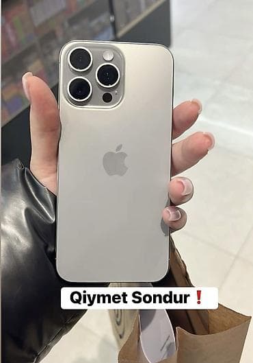 iphone x ucuz: IPhone 15 Pro Max, 256 GB, Natural Titanium, Zəmanət — 1
