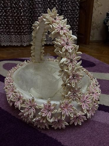 kirayə xonça: Zərif bəzəkli dekorativ səbətlər. Şəkillərdə göstərildiyi kimi təqdim — 1