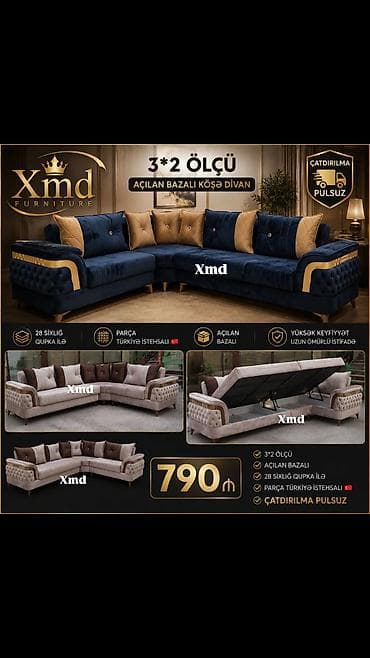 мох: XMD Furniture – mebel seçimi 1) Tək nəfərlik çarpayı – 149 ₼ - Ölçü — 3