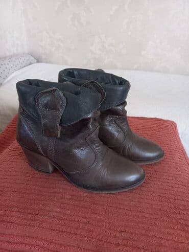 iş botinkaları: Ölçü: 37, rəng - Qəhvəyi, İşlənmiş — 1