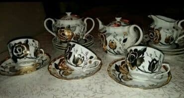 Çay dəsti, rəng - Ağ