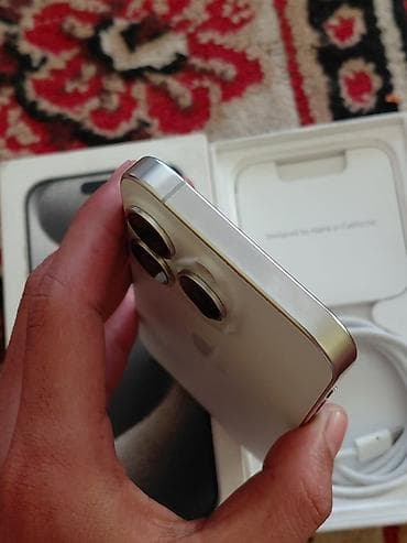 en ucuz televizorlar: IPhone 15 Pro, 128 GB, Ağ — 8