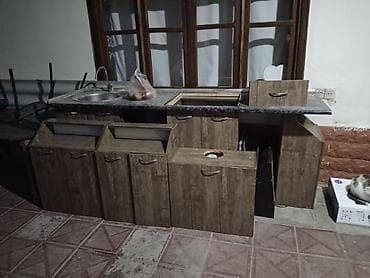 metbex ucun asma tavanlar: Mətbəx mebel dəsti və avadanlıq komplekti - Üst və alt şkaflar: ağac — 2