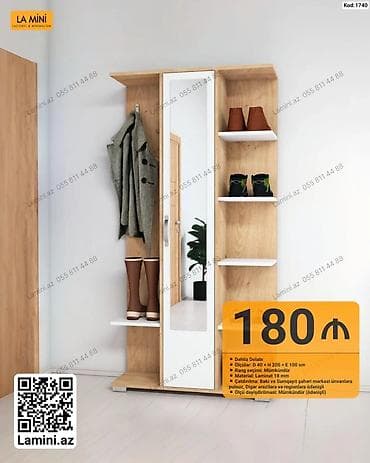 dolab skaf: Dəhliz dolabı – La Mini (Kod: 1740) Xüsusiyyətlər: - Ölçülər: D 40 × — 1