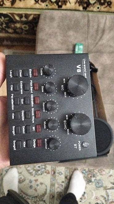 behringer ses kartı: Podcast/stream üçün tam dəst: kondensator mikrofon + V8 səs kartı — 1