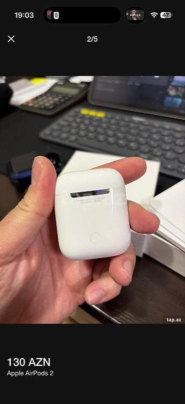 Simsiz (Bluetooth) Qulaqcıqlar, Apple, rəng - Ağ
