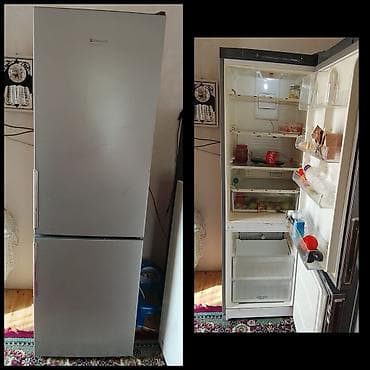 Hotpoint soyuducu - Rəng: gümüşü (inox stilində). - Alt hissədə