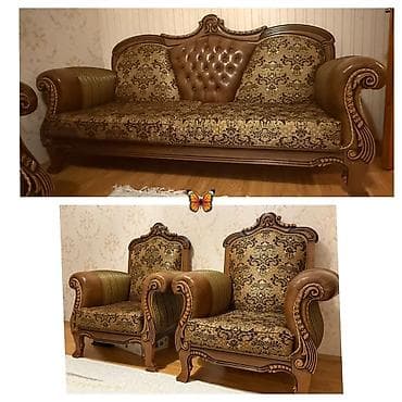 divan kohnə: Divan-kreslo dəsti - Komplekt: 1 divan + 2 kreslo - Üslub — 1