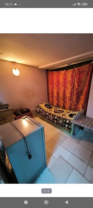 Kirayə üçün tək otaqlı mini-studio - Plan: bir otaqlı, mətbəx zonası