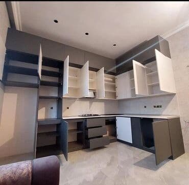 кухонный гарнитур бу: Sifarişlə mətbəx dəsti, Özü çəkən petlələr, MDF, Kredit var, Pulsuz çatdırılma — 2