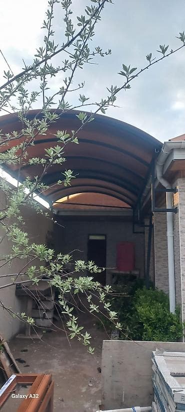 Polikarbonat qapalı darvaza/balkonüstü örtük - Material: qalın