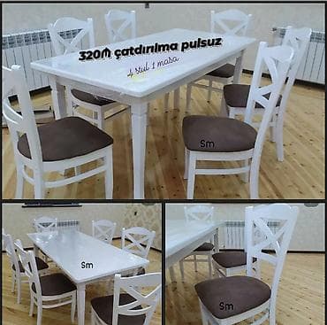 *Bir gün ərzində çatdırılma olunan* ✔️Kuxna üçün stol stul dəsti✨✨