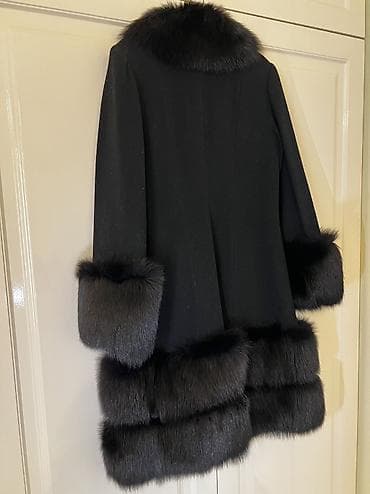 brend geyim: Qışlıq qadın palto – təbii pesets xəz ilə Brend: Maison D’Angelann — 3