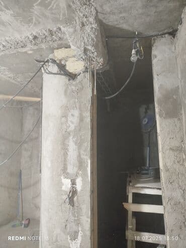malyar işi: Səssiz tozsuz səliqəli kəsim. Beton katlavan monolit kubik — 12