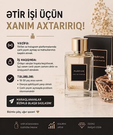 makeup model vakansiya: Satış məsləhətçisi tələb olunur, Yalnız qadınlar üçün, 18-29 yaş, 1-2 illik təcrübə — 1