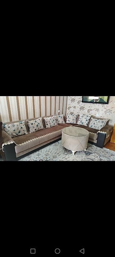Mebel: İşlənmiş, Künc divan, Qonaq otağı üçün, Açılan — 1