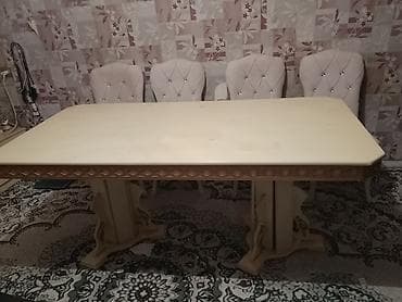 Qonaq otağı üçün, Açılmayan, Dördbucaq masa, 4 stul