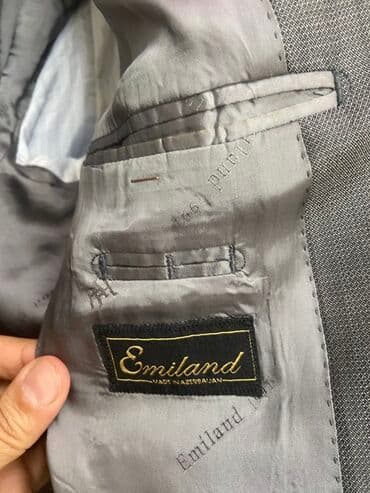 приталенные мужские костюмы: Мужской костюм, Демисезон, Emiland, 3XL, цвет - Серый — 2