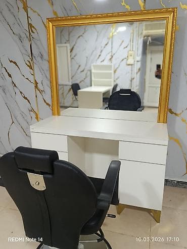 Салонные, медицинские комплекты мебели: 📌 Yenidir .Salondan istifadə üçün güzgülü vizaj/saç stolu və peşəkar — 2