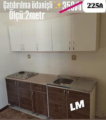 1 kub taxta: Mətbəx mebellərinin sifarişlə hazırlanması✔️ Ölçü : 2 metr üst — 2