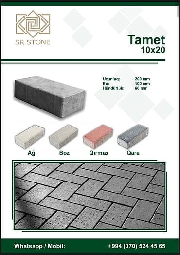 kafel dekor: 🔹 Tamet Daşları | Pres & Tökmə Tamet | Bakı və Rayonlar SR STONE — 8