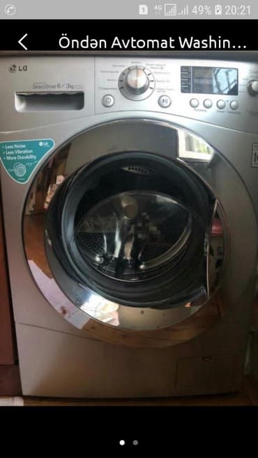узкая стиральная машина с фронтальной загрузкой: Paltaryuyan maşın LG, 6 kq, İşlənmiş, Avtomat — 1