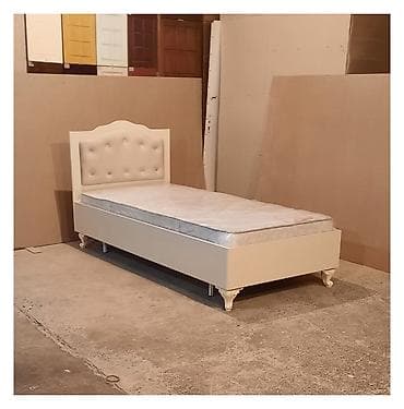 Мебель для дома: Односпальная кровать, Без матраса, Без выдвижных ящиков — 8