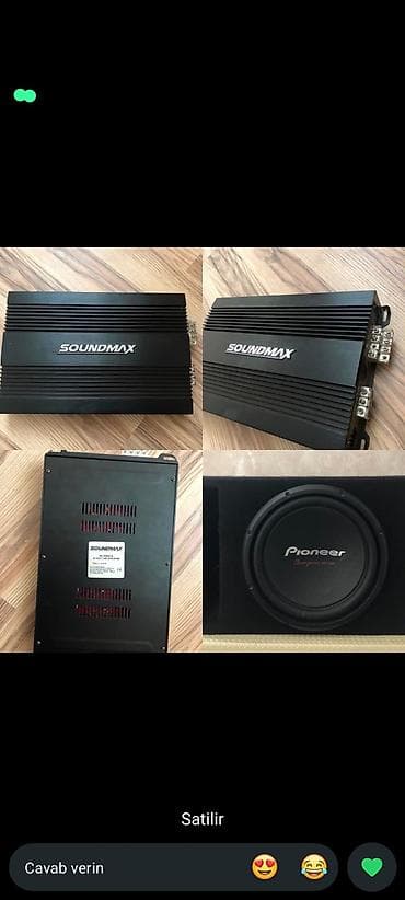 Səs sistemi dəsti – Soundmax gücləndirici + Pioneer subwoofer - lalafo.az -da Səs sistemi dəsti – Soundmax gücləndirici + Pioneer subwoofer -