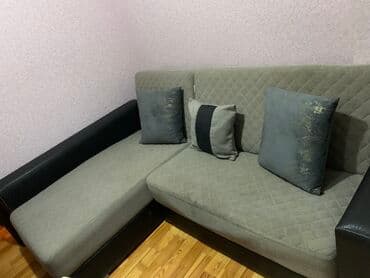 divan 2 əl: Künc divan, İşlənmiş, Açılan, Bazalı, Parça, Çatdırılma yoxdur — 1