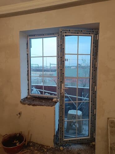 çöl qapilari: Yeni İkiqat şüşə paketi Plastik pəncərə, Еni: 80 sm, Uzunluğu: 200 sm, Pulsuz quraşdırma — 6