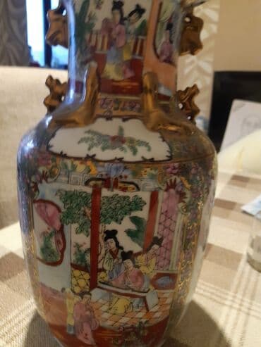 ваза под фрукты: Ваза старинная росписная Азия — 1