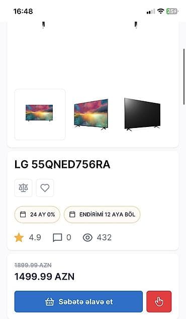 Televizor LG QNED 55" 4K (3840x2160) — 3