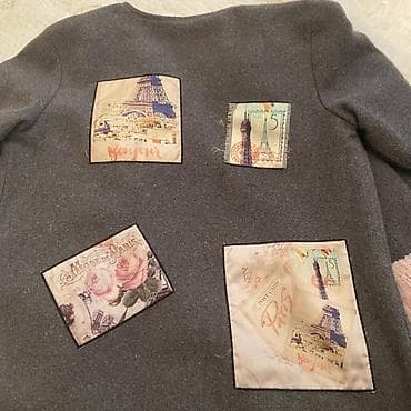 predo 6: Uşaq üçün qız geyimi – boz rəngli uzun jaket/kardiqan - Model: düz — 4