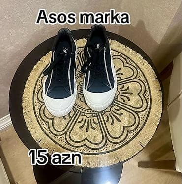 ASOS marka idman ayaqqabısı - Rəng: qara üst, ağ burun və altlıq - — 1