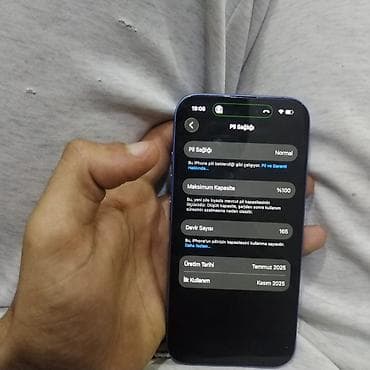 iphone xr ikinci el: IPhone 16, 128 GB, Mavi, Face ID — 3