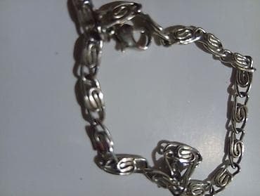 Aksesuarlar: Gümüş rəngli metal zəncir bilərzik - Material: metal (gümüş rəngli) - — 2