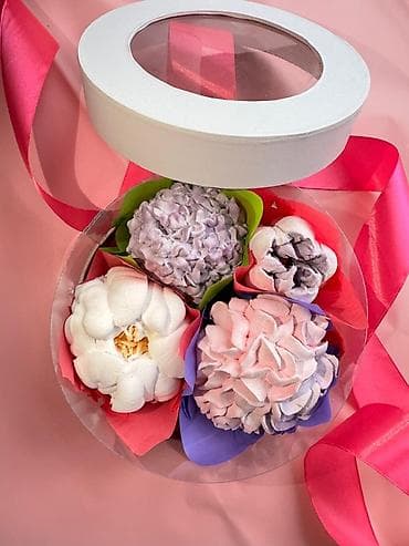 Şirniyyat məhsulları: Hədiyyəlik “zefir çiçək” şirniyyat qutusu - İdeal seçim: ad günləri — 3