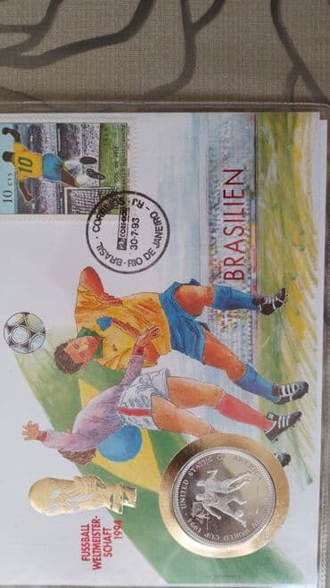 futbol üçün uşaq termodəyişəklər: FDC конверты первого дня с монетами на футбольные темы. Звезды — 2