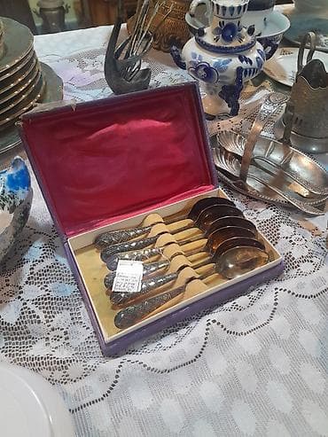 parça satışı: Gümüş çay qaşıqları dəsti – 6 ədəd - Material: 875 əyarlı gümüş — 3