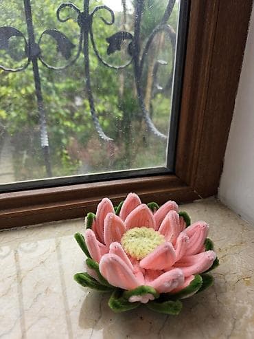 mini led: LED işıqlı dekorativ lotus gülü - Material: yumşaq məxməri/plyuş — 1