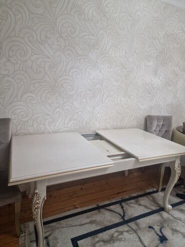 круглый стол трансформер: Б/у, Прямой ТВ стенд, С полками, Ламинат, Турция — 5