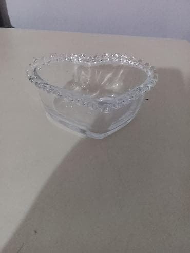 şuşe qab: Şüşə ikigözlü qəlyanaltı qabı - Material: şəffaf, qalın şüşə - Forma — 3